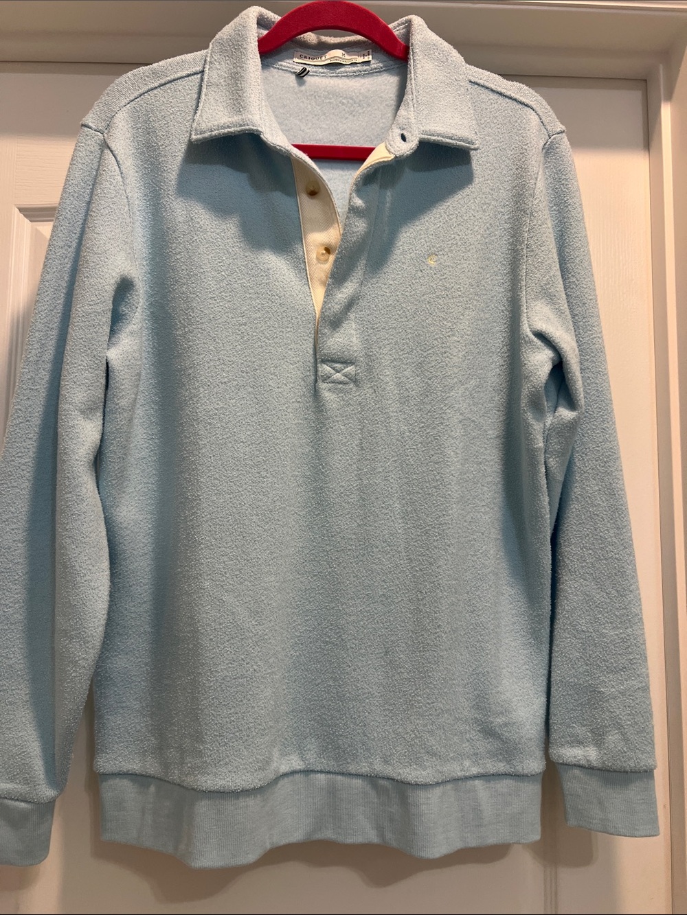 Criquet Light Blue Long Sleeve Polo Sweatshirt